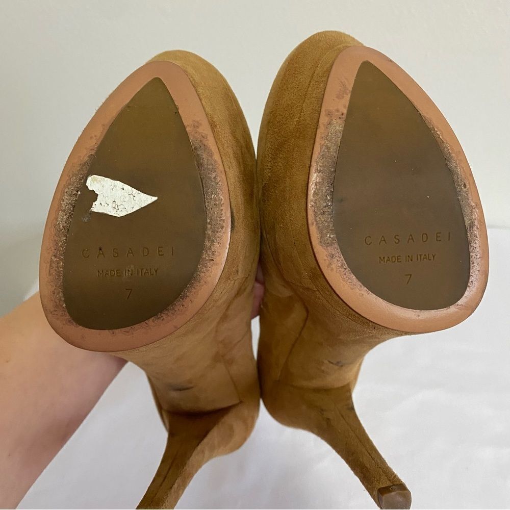 CASADEI Suede Triple Platform Heels - Picture 8 of 12